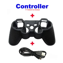 Wireless Bluetooth Game Controller Joystick Gamepad With Protective Silicone Case Cover+USB Cable for PS3