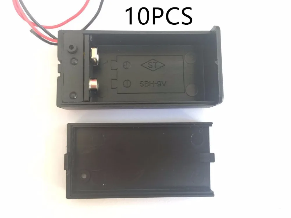 

10PCS 9V Battery Holder Box Case with Wire Lead ON/OFF Switch Cover Case