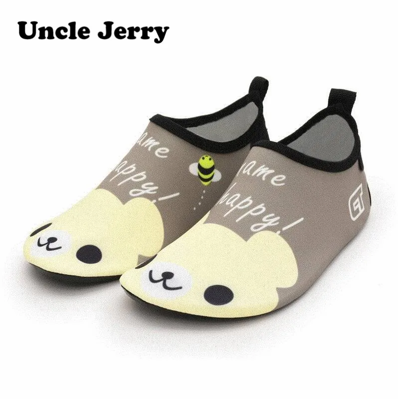 UncleJerry мультфильм водонепроницаемая обувь для мальчиков и девочек детей Повседневное пляжная обувь детская эластичная обувь домашняя
