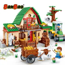 BanBao деревенский счастливый фермерский дом кирпичи образовательные строительные блоки модель игрушки для детей дети совместимы с брендом