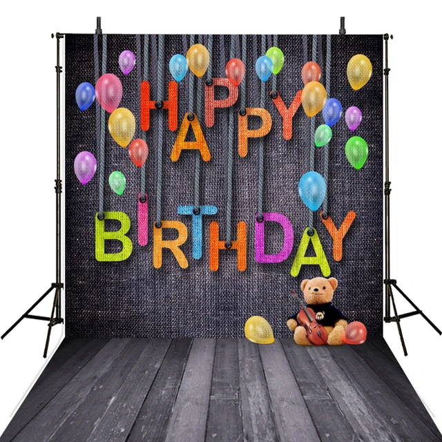 Happy Birthday Photography Backdrop Vinilo Vinyl Backdrop For