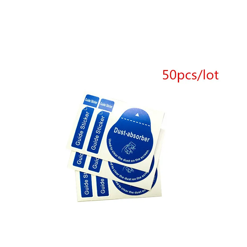

50 Pieces 3 In 1 Dust Removal Phone Screen Cleaning Tool for All Phone Computer LCD Dust Absorber Guide Sticker on Phone Lens