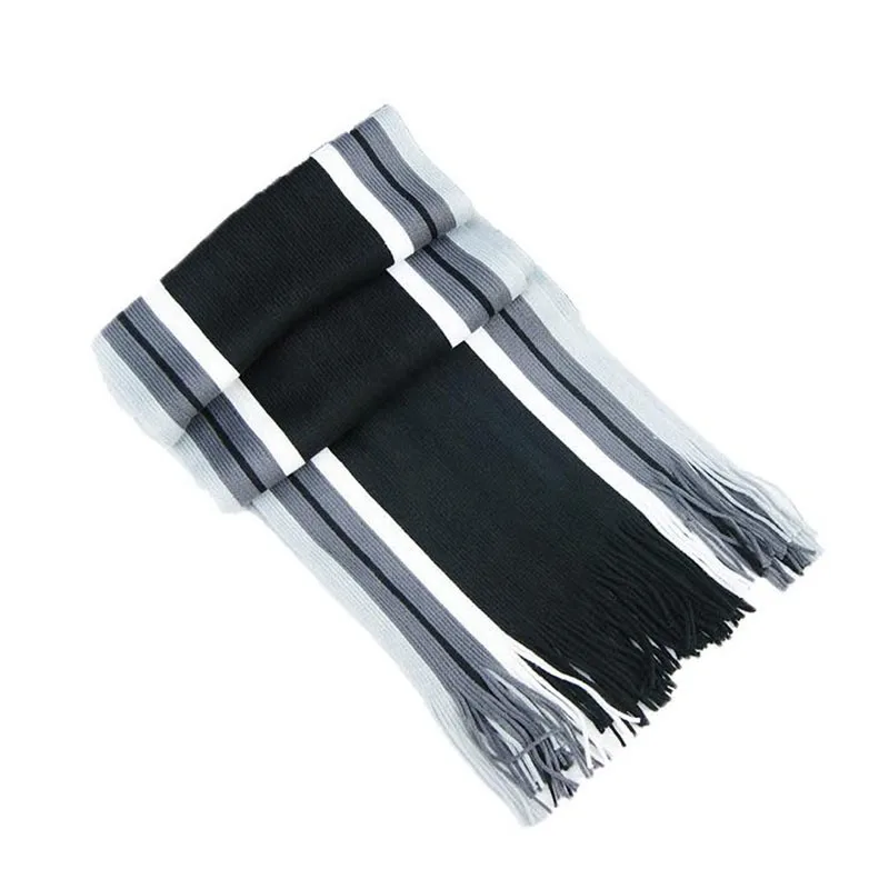 Новая классическая кашемировая шаль Зимний теплый мужской полосатый длинный шарф с бахромой