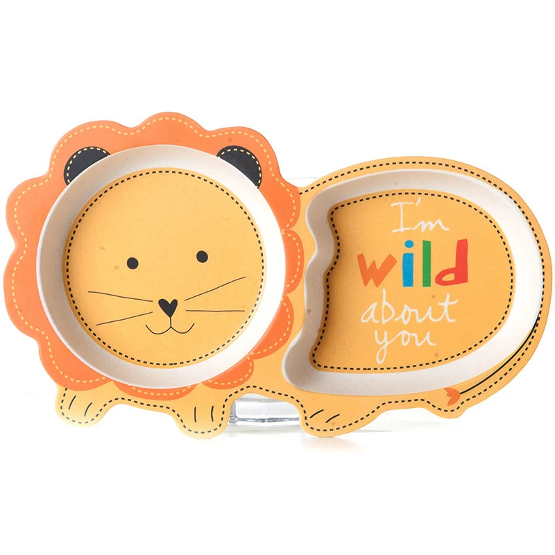 

Bamboo fiber dinnerware natural bamboo fiber plate children plate health environmental cartoon plate