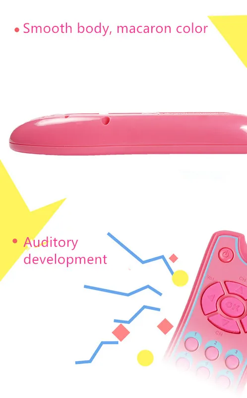 Детские игрушки Красочный музыкальный мобильный телефон ТВ пульт дистанционного управления Ранние развивающие игрушки электрические
