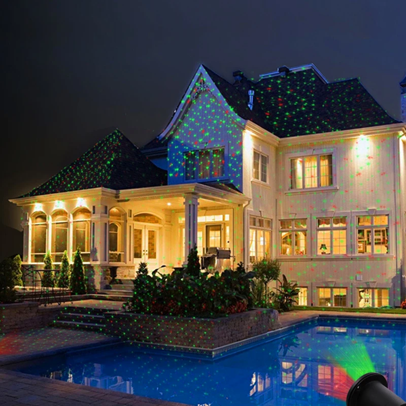 Outdoor Garden Lawn Stage Effect Light Fairy Sky Star Laser Projector Waterproof Landscape Park Garden Christmas Decorative Lamp (2)