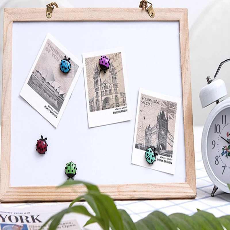 6pcs DIY   Mini Ladybug Fridge Magnet Stickers Decal Home Cabinets Decor