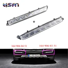 L + R светодиодные дневные Бег свет противотуманных фар для Mercedes-Benz X164 x166 gl320 GL350 ML63 AMG x166 2007-2013 1649060451 1649060351
