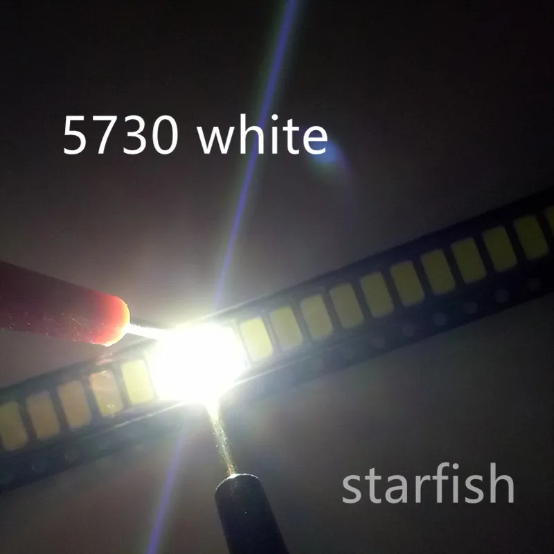 Бесплатная доставка 100pcs led SMD 5730/5630 белый W/синий/красный/желтый/зеленый/теплый