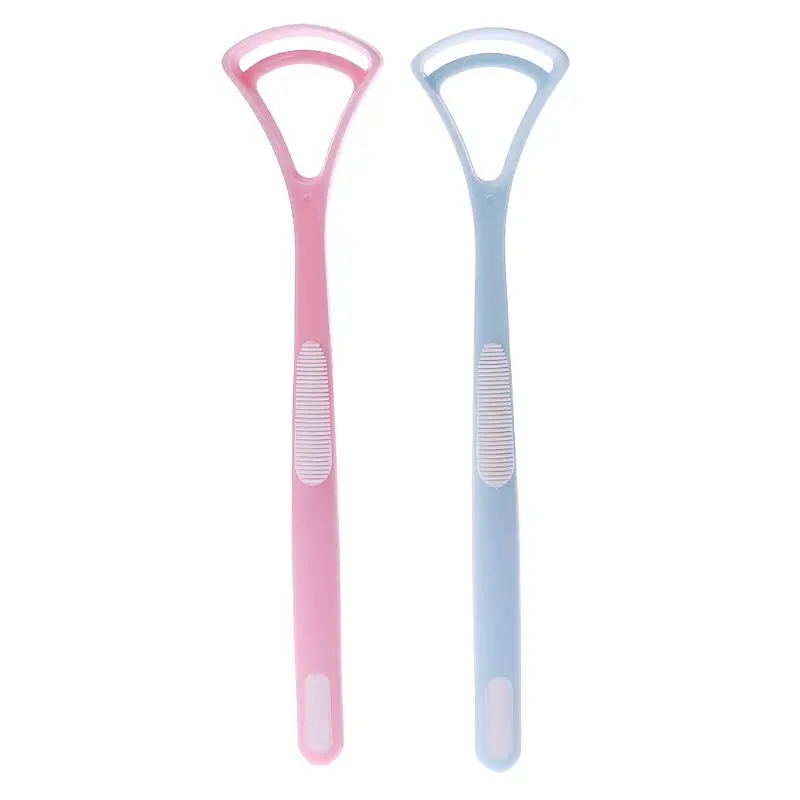 

2x Plastic Tongue Tounge Cleaner Scraper Dental Care Oral Hygiene Mouth Tool
