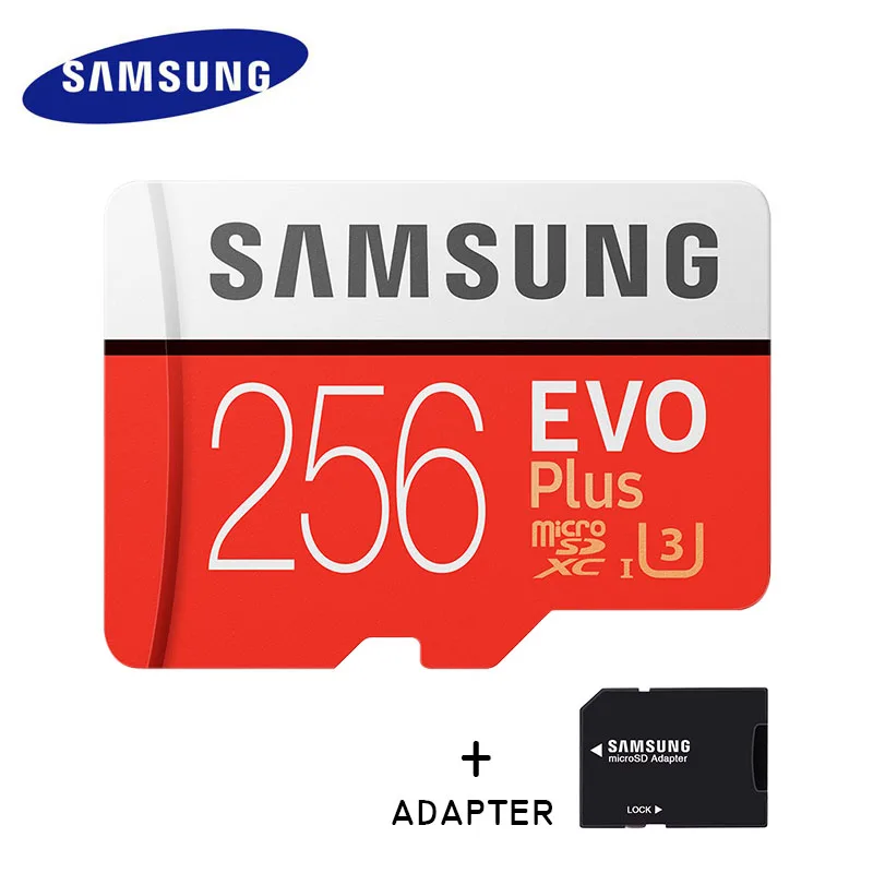 SAMSUNG Micro SD карта 128 Гб 64 ГБ 32 ГБ 256g высокоскоростная карта памяти класса 10 U3 SDHC SDXC Microsd 16 Гб для go pro/смартфона - Емкость: 256GB  with adapter