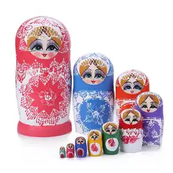 1 комплект красочная деревянная матрешка Русская Матрешка игрушки ручной работы для детского подарка на день