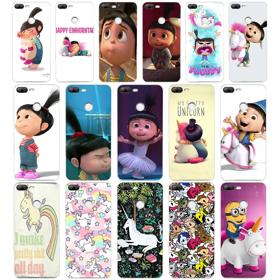 116AQ Minion My Fluffy Unicorn Agnes Soft Silicone Tpu Cover phone Case for huawei Honor 9 Lite 10 p lite case | Мобильные телефоны
