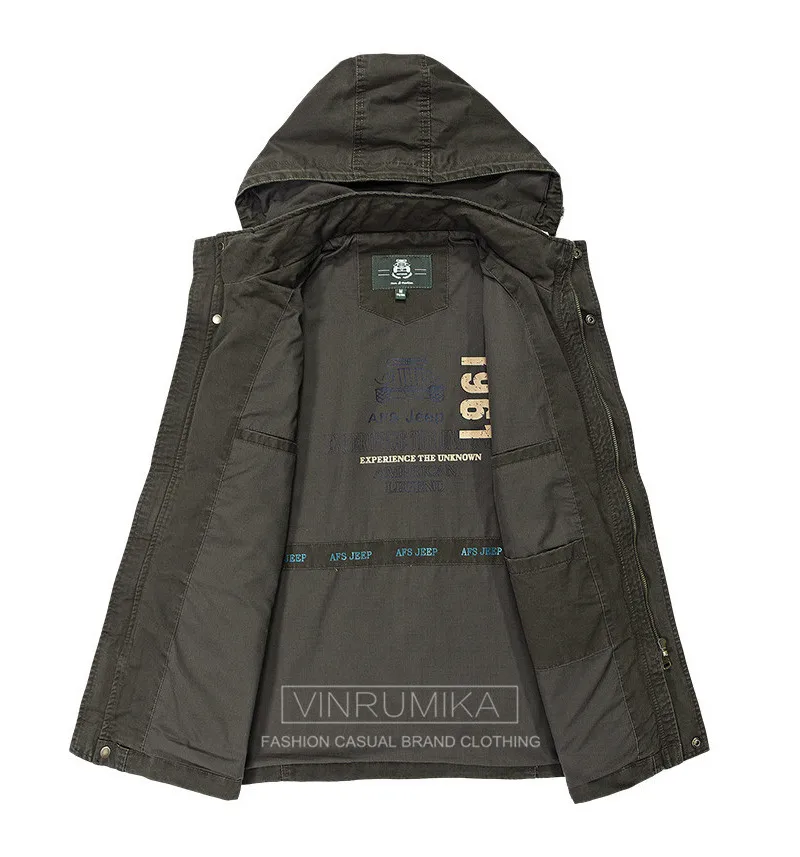 QIQICHEN брендовая военная куртка Мужская высокого качества плюс размер M-4XL Мужская зима осень Повседневный хлопковый с капюшоном мужская