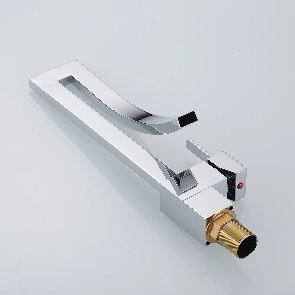 Billige Becken Armaturen Chrome Messing Platz Hohes Waschbecken Wasserhahn Einzigen Griff Deck Montiert Wc Heißer Und Kalter Mischer Wasserhahn 9060
