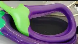 

None Outdoor Swimming Inflatable Lounge Float ,Giant Purple Eggplant Pool Floats Water Pool Raft with 3 Cup Holder
