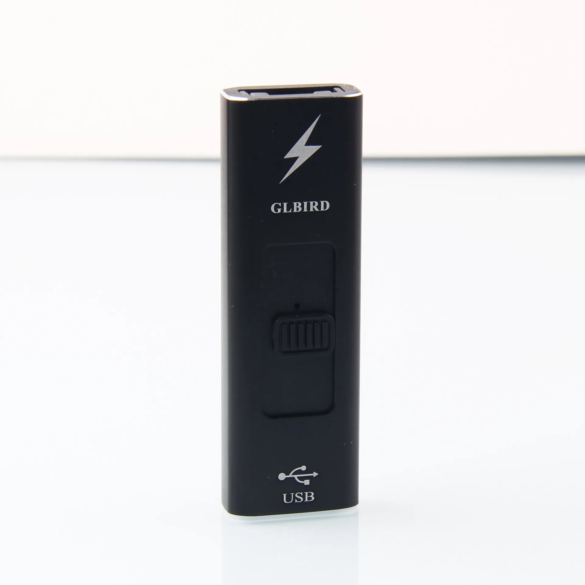 USB прикуриватель тонкая дуговая плазменная Зажигалка Ветрозащитная электронная перезаряжаемая Зажигалка для курения беспламенные гаджеты для мужчин - Цвет: black