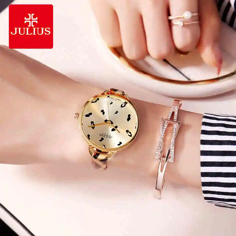 

Ladies Wrist Watch Quartz Hours Best Fashion Dress Korea Bracelet Brand Women Leather Clock Panther Print Girl JA254L