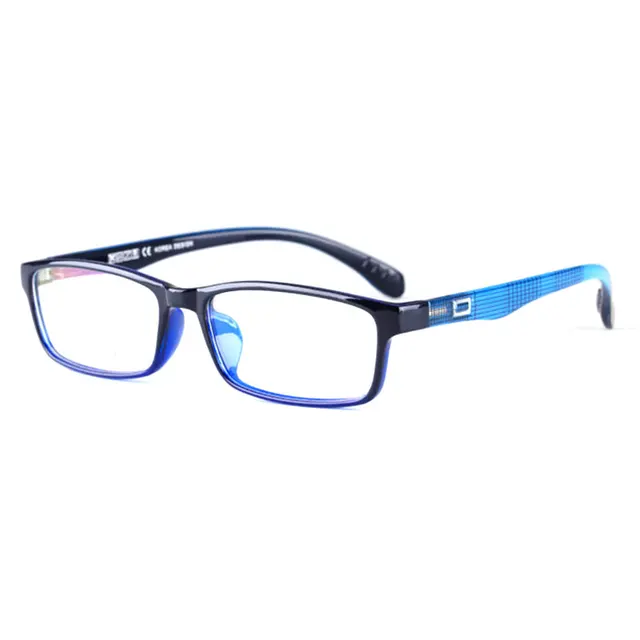 Toptical Ultra-light TR90 Glasses Full Frame Square Eyeglasses Myopia Plain Eyewear Male Women Brand Design Blue