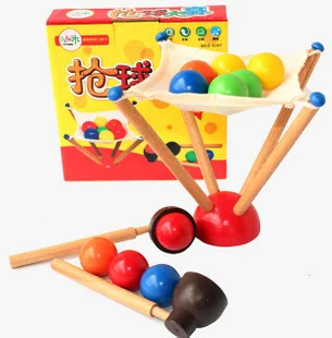 

candice guo! Montessori educational wooden toy challenge for the ball balance training parent-child game early learning 1set