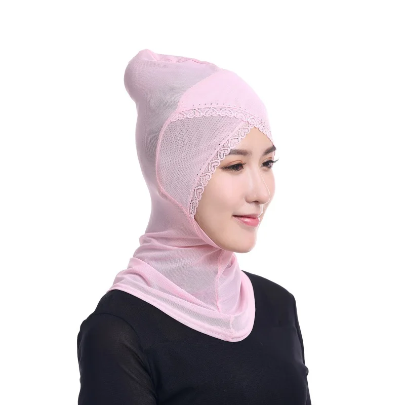 Женский мусульманский хиджаб для подтяжки лица, ниндзя, один крест, горячая распродажа, кружевное нижнее белье, головной исламский головной убор, шапка, шарф Y4 - Цвет: P