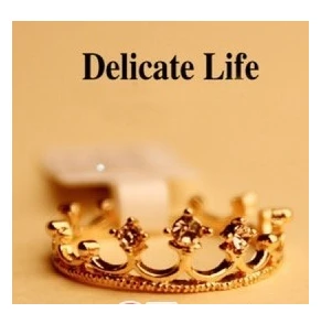 G221 Hot Selling New Fashion Flash Wedding Drill Crown Ring Wedding Vintage Jewelry Accessories For Women