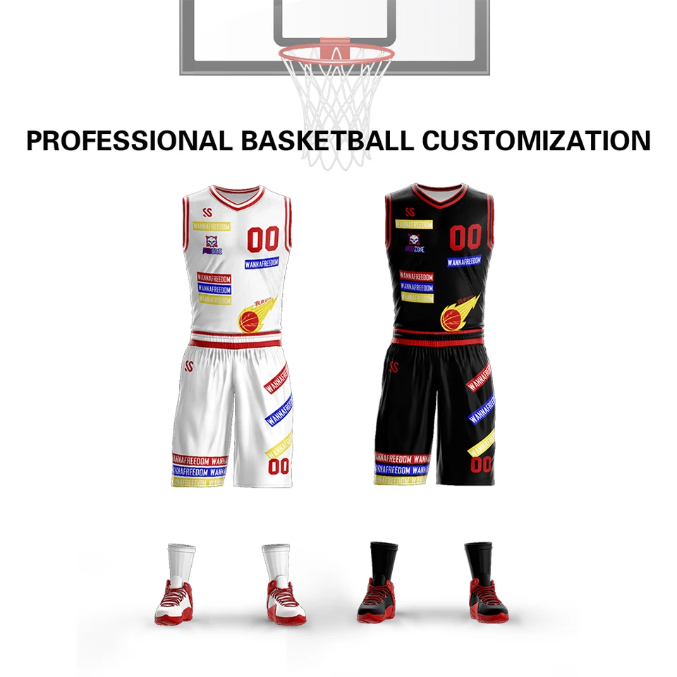 High end de Qualidade Meninos de Basquete Uniformes das Crianças 2019 Nova Homens Crianças Terno Personalizado Adulto Kits Roupas Esportivas Basquete
