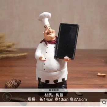 

Creative chef set pieces Home western restaurant Table bar Personal adornment Cake shop decoration cake shop culpture statue