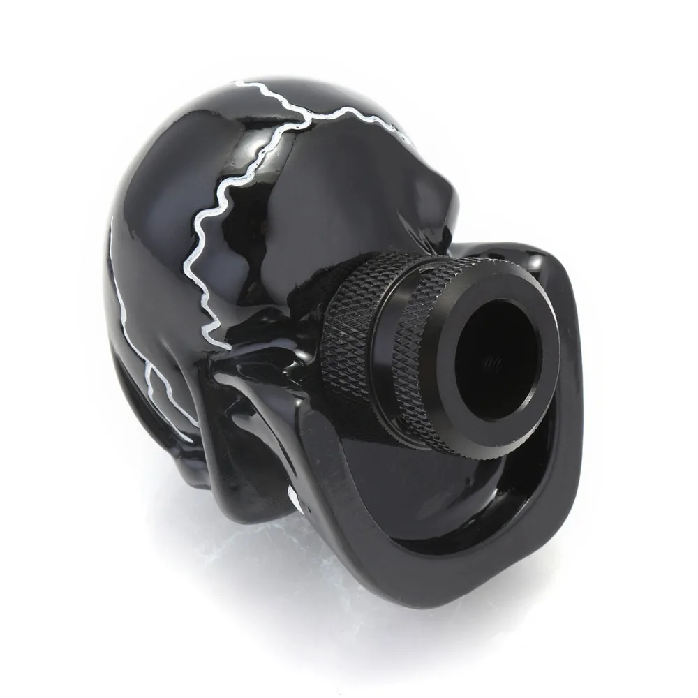 NEVERLAND Universal Manual Gear Shift Knob Shifter Lever Knob Black Skull pomo marchas