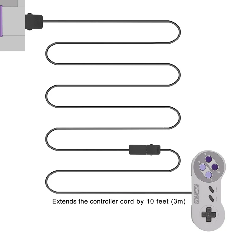 Классический контроллер удлинитель 3 м/10ft(2 шт) расширение Мощность шнур для nintendo SNES классический контроллер издание
