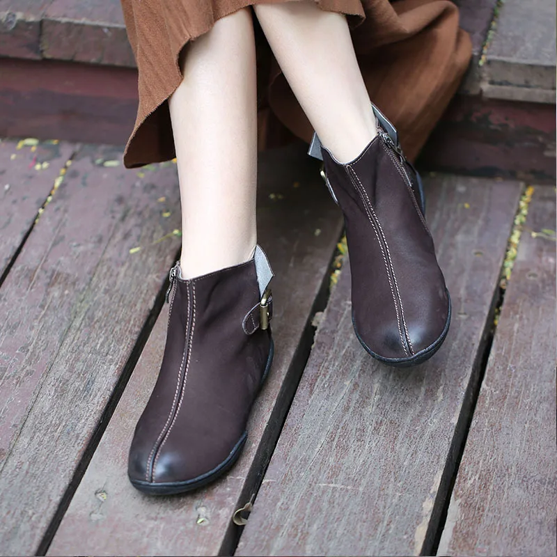 Tyawkiho/женские ботильоны из натуральной кожи; женские ботинки «Челси» в стиле ретро кофейного цвета; кожаная обувь на низком каблуке; распродажа; ботинки ручной работы в стиле ретро