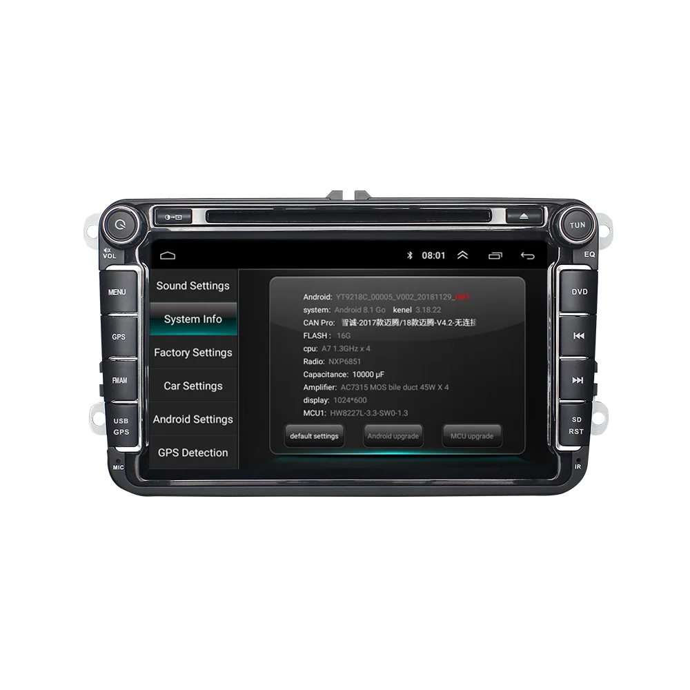 Flash Deal JIUYIN Android 8.1 Radio Car DVD GPS Navigation Quad Core For Skoda POLO GOLF 5 6 PASSAT TIGUAN TOURAN Caddy Multimidia 3