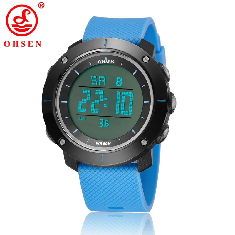 

OHSEN Outdoor Sports Watches Men Watch Digital LED Electronic Watch Man Sports Watches Chronograph Men Clock Wristwatches 1611