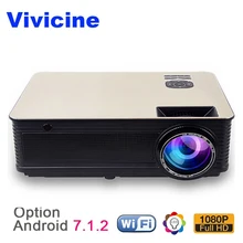 VIVICINE Full HD Projector,5500Lumens,Android 7.1 WiFi Bluetooth Optional,Perfect Home Theater LED Video Game Projector Beamer