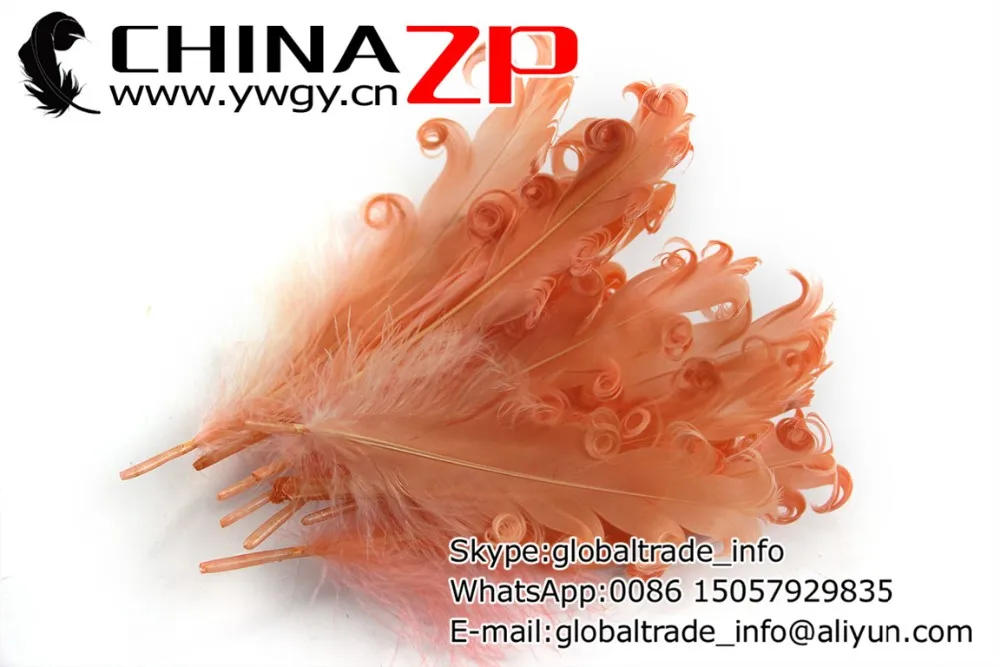 Nagorie Feathers Curled Goose Satinettes -coral (6)