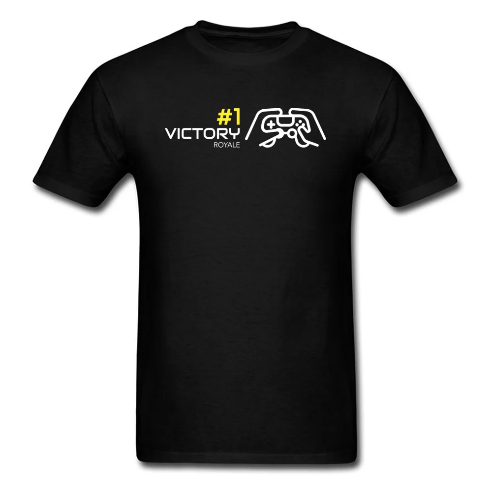 Victory-Video-Game-Controller-Royal- High Quality Men T-shirts Crewneck Short Sleeve 100% Cotton Fabric Tees Design T-Shirt Victory-Video-Game-Controller-Royal- black