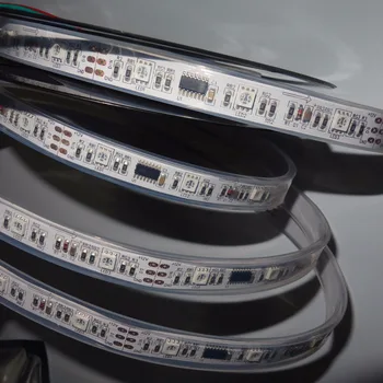 

5m DC12V 150LEDs(30leds/m;30pixels/m)TM1809 led digital strip;IP66;in silicon tube;RGB full color;addressable