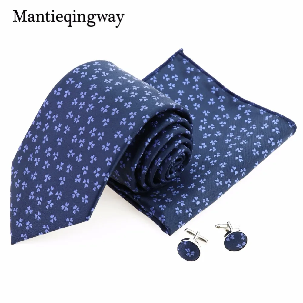 Mantieqingway 60 цветов галстук носовой платок запонки Наборы для мужчин в деловом стиле