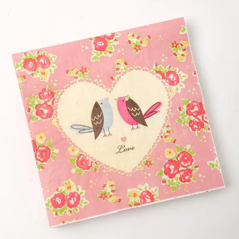 2 x Decoupage napkins 33x33cm 3 ply wedding serviettes paper napkins