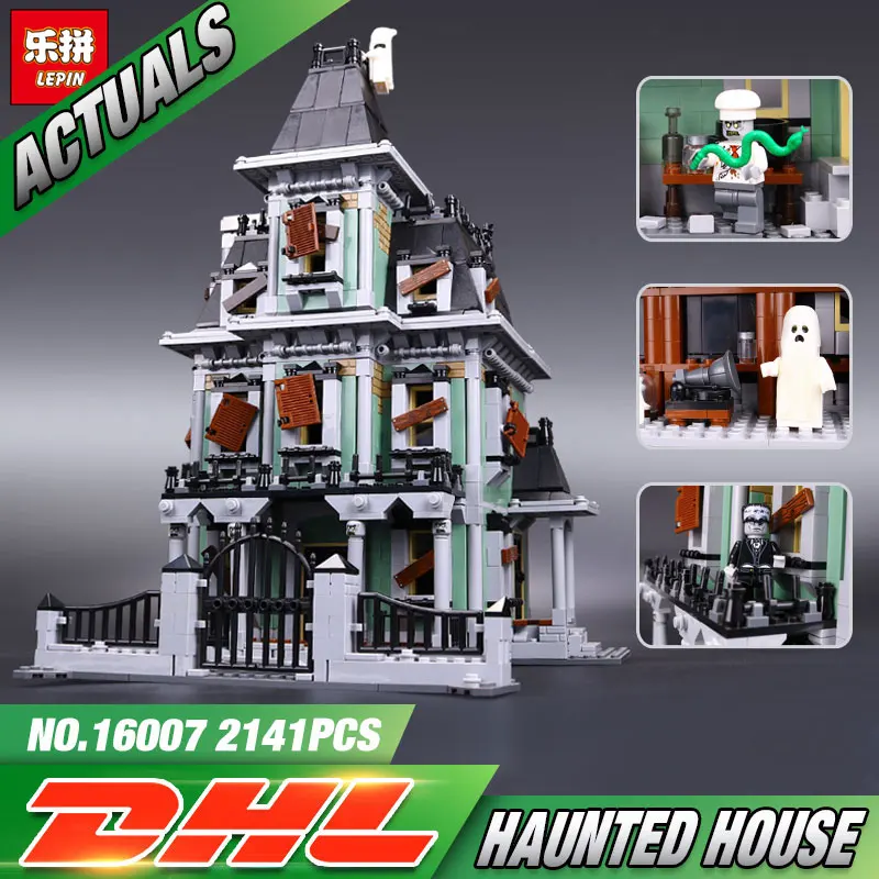 New LEPIN 16007 2141Pcs Monster fighter The haunted house Model set Building Kits Model Compatible With 10228