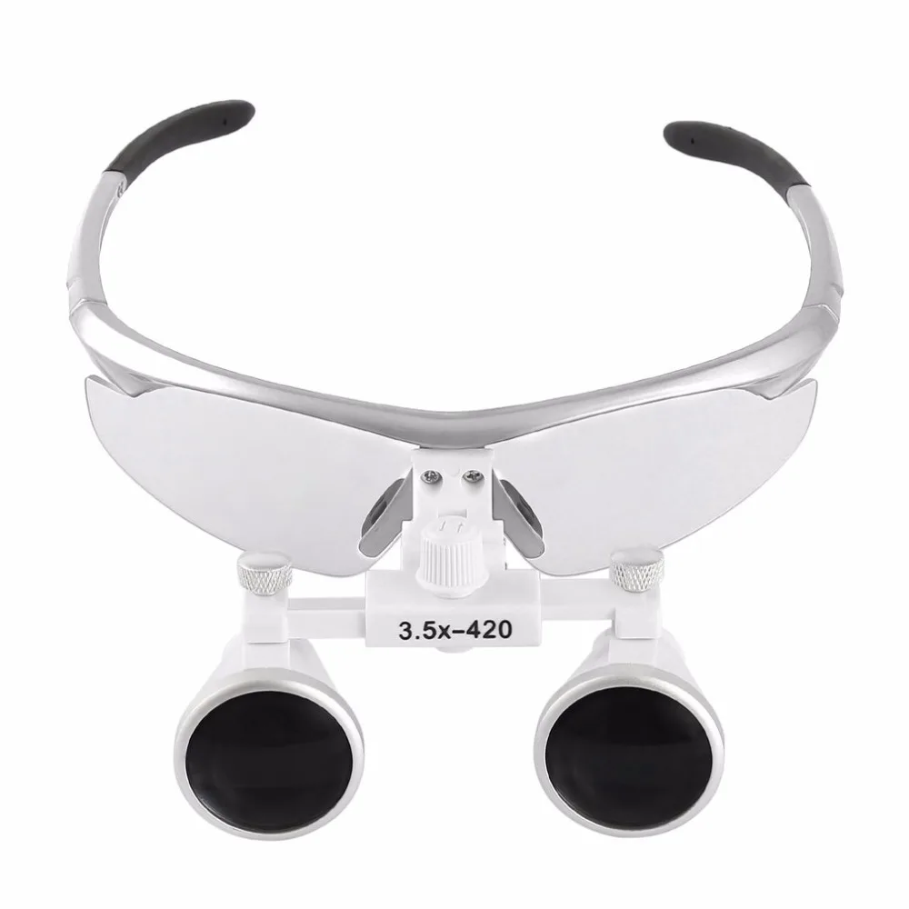 Dental Loupes 3.5X 420mm Surgical Glasses with Portable LED Head Light