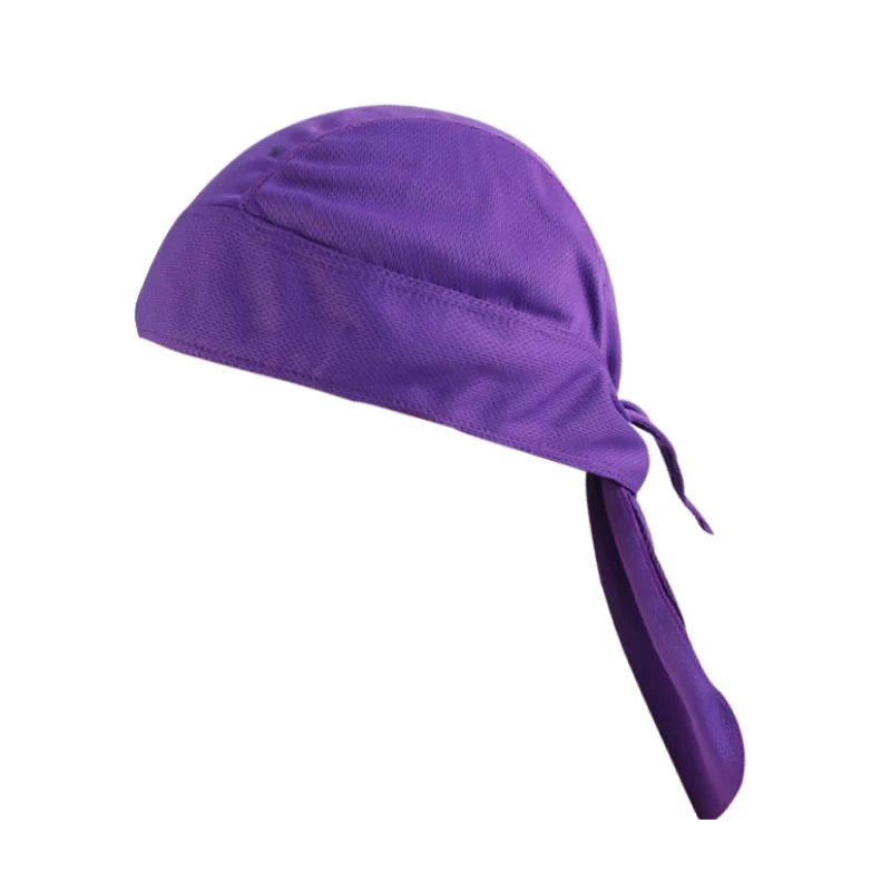 Велосипедные уличные велосипедные кепки пиратская шляпа дышащая повязка на голову сплошной цвет быстросохнущая впитывающая Солнцезащитная Спортивная толстовка с капюшоном 11 цветов - Цвет: Фиолетовый