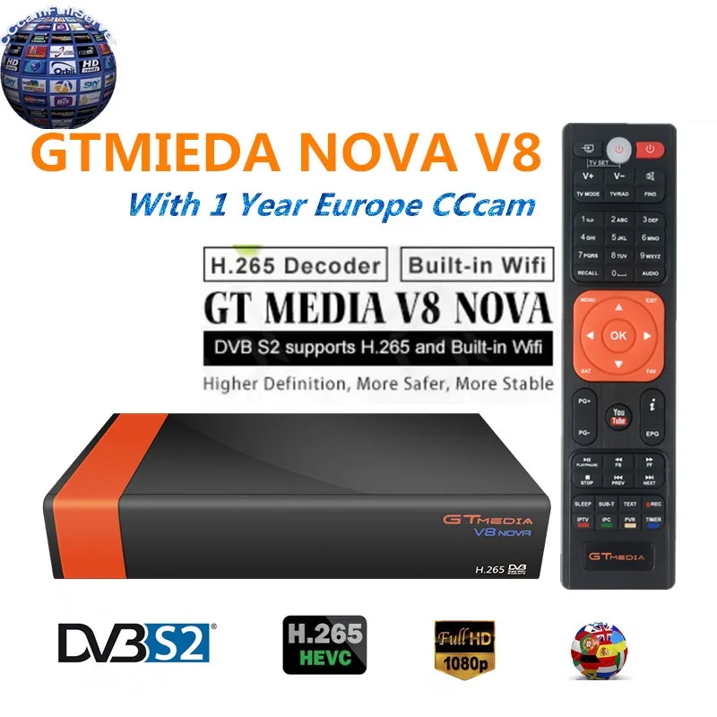 Openbox Freesat V8 Золотой NOVA DVB-S2 кабель спутниковый декодер USB wifi a cccam 1 год HD BISS ключ Powervu телеприставка