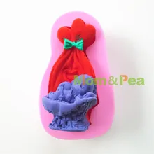 Mamá y guisante 0707 envío gratis cuna en forma de molde de silicona Cake Decoration Fondant Cake 3D molde