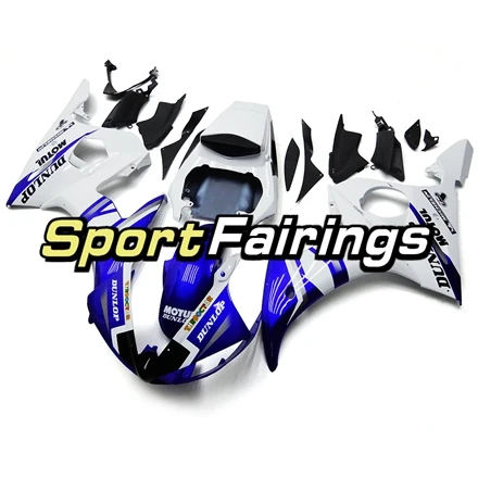 Полный Sportbike сине-белый обтекатель для Yamaha 2003 2004 YZF-600 R6/R6S 06-09 из АБС-пластика, литой мотоциклетный cowings