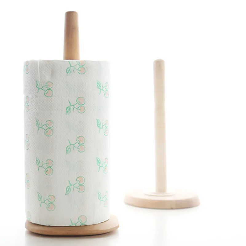 Creative Japan Style Wooden Tissue Holder Natural Wood Roll Paper