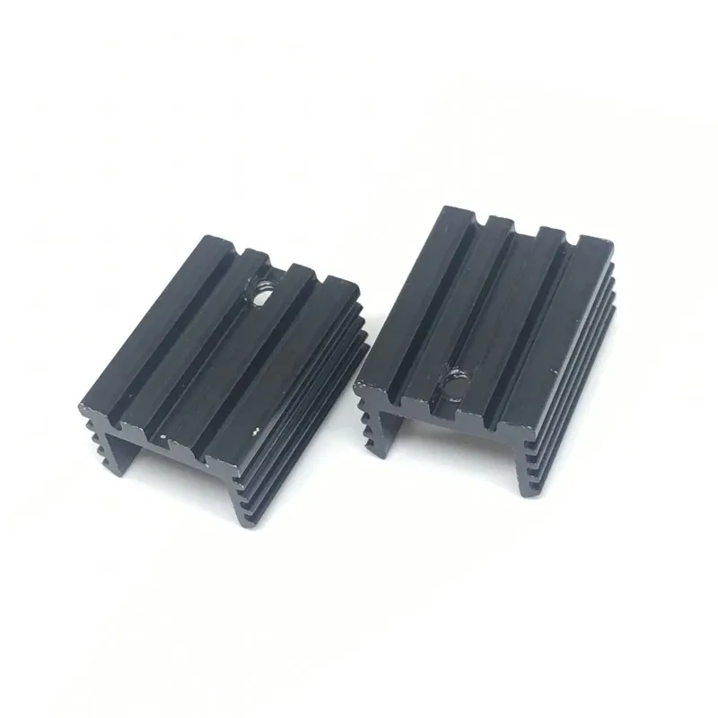 10pcs Free Shipping Aluminium TO-220 Heatsink TO 220 Heat Sink Transistor Radiator TO220 Cooler Cooling black 20X15X10MM 1
