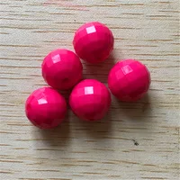 Выберите размер и цвет) 10 мм/12 мм/14 мм/16 мм/18 мм/20 мм/22 мм круглые ограненные в виде земного шара бусины - Цвет: hot pink