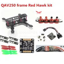 DIY мини-Дрон Квадрокоптер QAV250/ZMR250 карбоновая рама комплект NAZE32+ redhawk DX2205 2300KV мотор+ redhawk Квадрокоптер BL ESC OPTO oneshot125