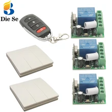 86 Wall Panel Switch 433 MHz Universal Remote Control DC12V 1CH rf Relay Receiver 3 button For Bedroom Ceiling Light Lamp Bulb 86 Wall Panel Switch 433 MHz Universal Remote Control DC12V 1CH rf Relay Receiver 3 button For Bedroom Ceiling Light Lamp Bulb